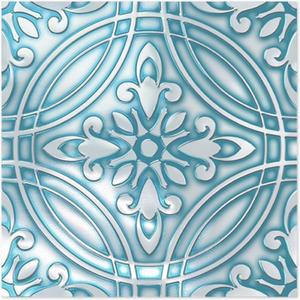 Peel and Stick Wall Tile Stickers Backsplash for Kitchen/Living Room/Bathroom in Metalic Design, 8x8 inch Pack of 10 Self Stick Paper Wall Tile Stickers for Your Home and DIY Projects (Green)