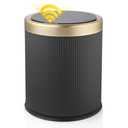 onlcuk Smart Bathroom Trash Can Garbage Can with Lid, 2.8 Gallon Motion Sensor Trash Bin for Bathroom, Kitchen, Small Mini Trash Cans Black Automatic Diaper Trash Can-Dark Gray