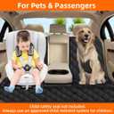 Bark Lover Dog Car Seat Cover for Back Seat, Upgraded Thickened Matte Fabric, Waterproof Backseat Protector, Non-Slip Rear Seat Cover for Dogs & Kids, Armrest Compatible, Fits Most Cars SUVs & Trucks Black2-DZ