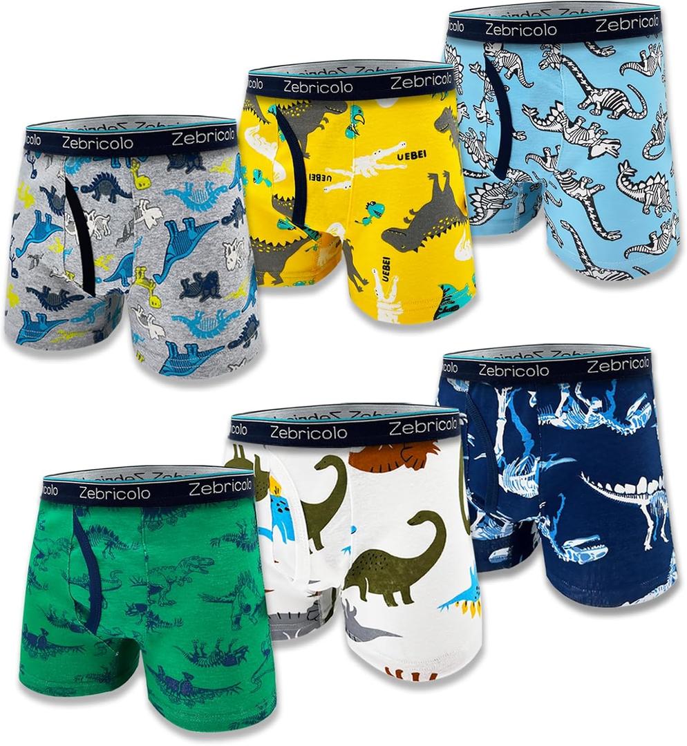 boys underwear, 100% cotton, toddler boxer briefs, Flex waistband, 2-20T(6PCS random pattern) (5-7 Years, 6pack-surprise Packagemj)