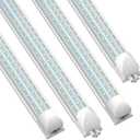 SHOPLED 6FT LED Shop Light, D-Shape 72W 9360LM 6000K Cool White, Linkable T8 LED Tube Light Fixtures, 6 Foot LED Shop Lights for Garage, 4 Pack