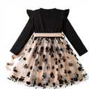 Nileafes Girl Knee-Length Dress Kids Long Sleeve Lace Casual Dresses, Size 3Y
