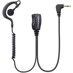 COMMIXC 2-Pack Walkie Talkie Earpiece with Mic, 2.5mm 1-Pin G-Shape Walkie Talkie Headset with PTT, ONLY Compatible with Motorola Talkabout Two-Way Radios