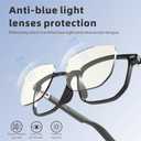 WGP Smart Audio Bluetooth Glasses for Men and Women, Blue Light Blocking Lenses with Sunglasses Magnetic Lenses, Open Ear Speaker, Lightweight for Working Meeting Traveling Driving Fishing (Gradient Color)