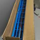 FDW Dog Crate for Medium Dogs 30 Inch Folding Metal WirePet Cage Double Door W/Divider Panel Indoor Outdoor Kennel Leak-Proof Plastic Tray,Blue