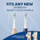 Spinbrush Smart Clean Replacement Heads, Battery Powered Electric Toothbrush Refills for Adults, Soft Bristles, 2 Count (White)