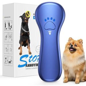 Ahwhg New Anti Barking Device,Dog Barking Control Devices,Rechargeable Ultrasonic Dog Bark Deterrent up to 16.4 Ft Effective Control Range Safe for Human & Dogs Portable Indoor & Outdoor(Blue)