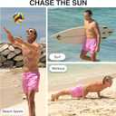 Kanu Surf Mens 5 Adventure Mens Swim Trunks  UPF 50+ Quick-Dry Bathing Suit Shorts with Pockets & Compression Liner (Pink, XXL)