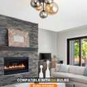 ANYLOVE Modern Chandelier 5-Light Industrial Ceiling Lights Fixture 18" Black Semi Flush Mount Ceiling Light with G9 Base Lights Fixture for Dining Room Bedroom Foyer Hallway Living Room, 18 inches x 14 inches x 14 inches