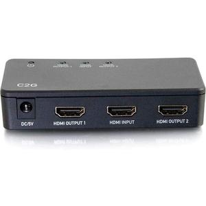 Legrand - C2G 2 Port HDMI Splitter, 4K UHD Signal Splitter, Black HDMI Splitter with Input to Output Splitter, 1 Count, C2G 41057