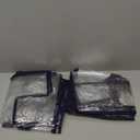 Clear Vinyl Zippered Storage Bags (2-Pack) 40L Sturdy Storage Bags for Sweaters, Blankets, Comforters, Bedding Sets and Much More! (Gray, 18x15x9)