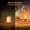 Mothers Day Gifts, Candle Warmer Lamp with Adjustable Height, Timer & Dimmer, Birthday Gifts for Women, Elegant Gift Box & Greeting Card, Candle Lamp with 2 Bulbs for Home Decor/Bedroom/Office
