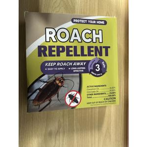 fcesiweg Roach Repellent for Indoor, Cockroach Repellent, Keep Roach Away from Kitchen, Bathroom, Living Room, Bedroom and Pantry, Lasts up to 2 Months, Safe Around Kids and Pets - 4P