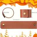 12 Sets Rustic Thanksgiving Day Napkin Rings Brown Faux Leather Napkin Ring Holder for Leather Farmhouse Fall for Wedding Dinner Party Handmade Rustic Table Decor