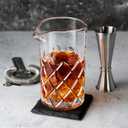 LIGHTEN LIFE Cocktail Mixing Glass, 20 oz Crystal Mixing Glass Beaker, Old Fashioned Bar Stirring Glass - Extra Thick Weighted Base Ultra for Martini, Manhattan