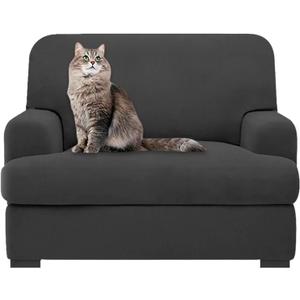 molasofa T Cushion Chair Slipcover with 1 Individual T Cushion Shape Seat Cover for Home Dcor, 2 Pieces Stretchable, Washable, Non-Pilling, Non-Slip Chair Cover (Oversized Armchair,Dark Gray) molasofa T Cushion Chair Slipcover with 1 Individual T Cushion Shape Seat Cover for Home Dcor, 2 Pieces Stretchable, Washable, Non-Pilling, Non-Slip Chair Cover (Oversized Armchair,Dark Gray)