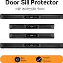 4PCS ABS Door Sill Guards Protector for Chevy Silverado & GMC Sierra 2019-2026 1500 2500 Matte Black Front and Rear Door Sill Protector Entry Guard Car Pedal Kick Protection Accessories