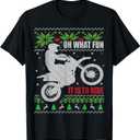 Dirt Bike Ugly Christmas Motocross What Fun It is to Ride T-Shirt Small