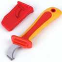 TROUVAILLE Electrician Cable Knife, 1000V Insulation Electrician Knife, Cable Stripper Tool Anti Magnetic Fast Strip Cable Stripper Cutter IEC60900, 2 pack