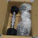 Hex Dumbbell Rubber Encased Strength Training, Hand Weight For Workout & Exercise/ Pair of 3LB