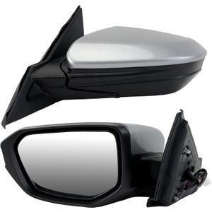 MOFOAP Driver Side Mirror Compatible With 2016 2017 2018 2019 2020 2021 Honda Civic Coupe Sedan Hatchback,Mirror with Power Glass,NonHeated,Manual Folding(Silvery)