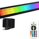 BOSITE 50W RGB Wall Washer Light, RGB Light Bar LED Smart Wall Lights with Remote Control Waterproof IP66 Dimmable LED Flood Light Bar Indoor Lights for Building, Stage, Wedding, Party (1Pack)