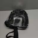 Clear Backpack Stadium Approved with Adjustable Reinforced Straps, 3 in 1 Clear Crossbody Bag for Festivals and Games (Black)