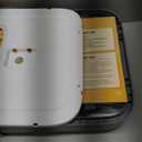 Foldable Cat Litter Box, Fully Enclosed Litter Box with Lid, Covered Kitty Kitten Litter Boxes Enclosure with Scoop, Odor Control, Easy to Clean, 3 Modes for Cat up to 12 lbs(White&Grey)