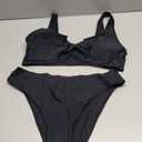 SUUKSESS Women Cutout Bikini Sets Push Up High Waisted Swimsuits 2 Piece, XXL, Black