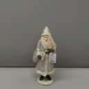 RAZ Imports Glittered Resin Santa Figure (White)