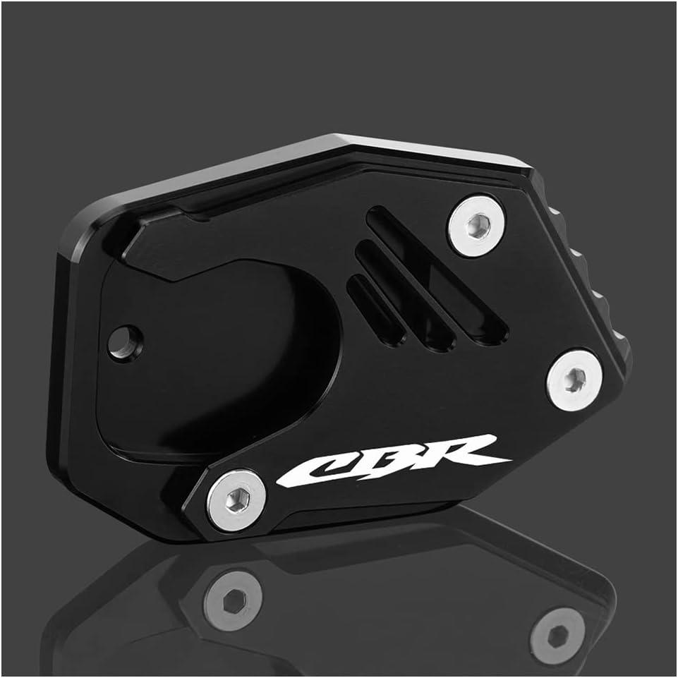 For CBR300R 2014-2020 CBR500R 2013-2020 CBR650R 2019-2021 Motorcycle CNC Support Extension Plate Kickstand Side Stand Pad cbr 300r 500r 650r Accessories (black)