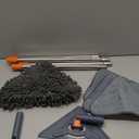 Wall Cleaner Mop with Adjustable 67" Long Handle, Sturdy Wall Washer Cleaner Tool for Walls/Ceiling Fans/Dust/Floors/Window, 360°Ceiling Cleaner Tool Duster with Squeegee 6 Replacement Pads