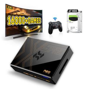 Kinhank Super Console X5 PRO Retro Gaming Console with 16000+Games, Android 12.0 OS, RockChip RK3588S, Emulator Console, 8K UHD Output,WI-FI 6,BT 5.0,AV1, SATA 3.1, Gigabit Ethernet