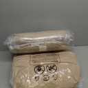 RACE LEAF 4 Pack 17x17 Inch Patio Chair Cushions, Thickened Seat Cushions Waterproof Stain Resistant with Non-Slip Ties (Khaki)