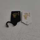 CHOIEO Mr and Mrs Luggage Tags, Bridal Shower Gift Honeymoon Gifts Wedding Gifts for Bride, PU Leather Travel Tags with Name ID Address Card (Black/White Gold MrMrs Est2025)
