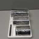 Eywamage Smoke Grey Glass Flameless Pillar Candles with Remote, Flickering LED Battery Candles Table Decor Set of 3 (Gray)