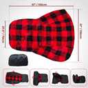 Waterproof Double Sided Chair Blanket, Cozy Sherpa Camping Blanket, Folding Outdoor Chair Covers for Patio, Lawn, Bonfire, Pool & Office Chairs (Red)