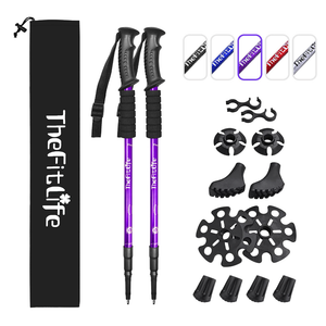 Telescopic Trekking Poles for Hiking, Anti-Shock Nordic Walking Sticks
