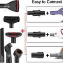 12 Pcs Vacuum Attachments Accessories for Shark Navigator Lift Away Attachments, Fit NV350 NV352 NV355 NV356E, Rotator NV500 NV501, Rocket HV301 Series Upright Vacuum, 1 1/4" (32mm) Vacuum Attachments