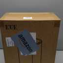 KUK Small Bathroom Garbage Can with Lid Soft Close, Step Pedal, 2.6 Gal Stainless Steel Garbage Can with Removable Inner Basket, Anti-Fingerprint Wastebasket for Office, Bedroom, Toilet (White)