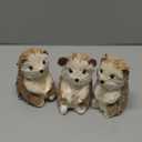 Straw Hedgehog Figurine Small Animal Figurines for Indoor Tabletop Decor Animal Ornaments for Home Office Seasonal Decoration, 3Pcs