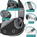PetAmi Dog Sling Carrier for Small Dogs, Puppy Carrier Sling Purse, Dog Bags For Traveling, Carrying Bag to Wear, Adjustable Crossbody Pet Sling Travel Poop Bag Dispenser, Max 10 lbs, Black
