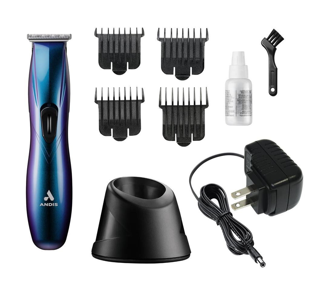 Andis 560974 Slimline Pro Cord/Cordless Trimmer Lithium Ion T-Blade, Zero Gap Precision, Limited Edition Galaxy, Professional Performance