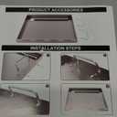 6787 Full-Size Rectangular Griddle Replacment Parts for Weber Spirit I & II 300 Series Gas Grills, Flat Top Griddle Insert with Handles for Weber Spirit E-320 S-320 E-310 S-310, Non-stick Carbon Steel