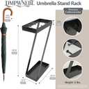 Umbrella Holder for Entryway, Black Umbrella Stand Indoor Stores Umbrellas Canes Equipped with Hooks Ideal for Home, Office , Hotel Lobby of Umbrella Storage Rack