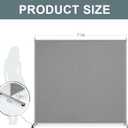 RANTILA Single Large Panel Room Divider, Privacy Screen for Office, Partition Separators, Freestanding Divider 71''W x 69.5''H, Grey