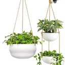 Hanging Planters for Indoor Plant Hanging Rod Window Planters Hanger Wall Mount Black Adjustable Planters Shelves Metal Rod for Window Ceiling 42 in