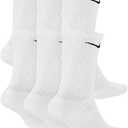 Nike Crew Socks (6 Pair) (White, L)