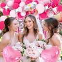 Classy Pink Bachelorette Party Decorations - Rose Red Hot Pink Balloons Bride To Be Balloons Fringe Curtain for Girls Last Rodeo Bridal Shower Bride To Be Bachelorette Decorations Naughty