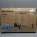 Perlegear Mobile TV Stand with Power Outlet, Tilt & Swivel Rolling TV Stand for 32-75 inches TVs up to 110 lbs, Height Adjustable Rolling TV Cart with Wheels, Max VESA 600x400mm, PGTVMC17